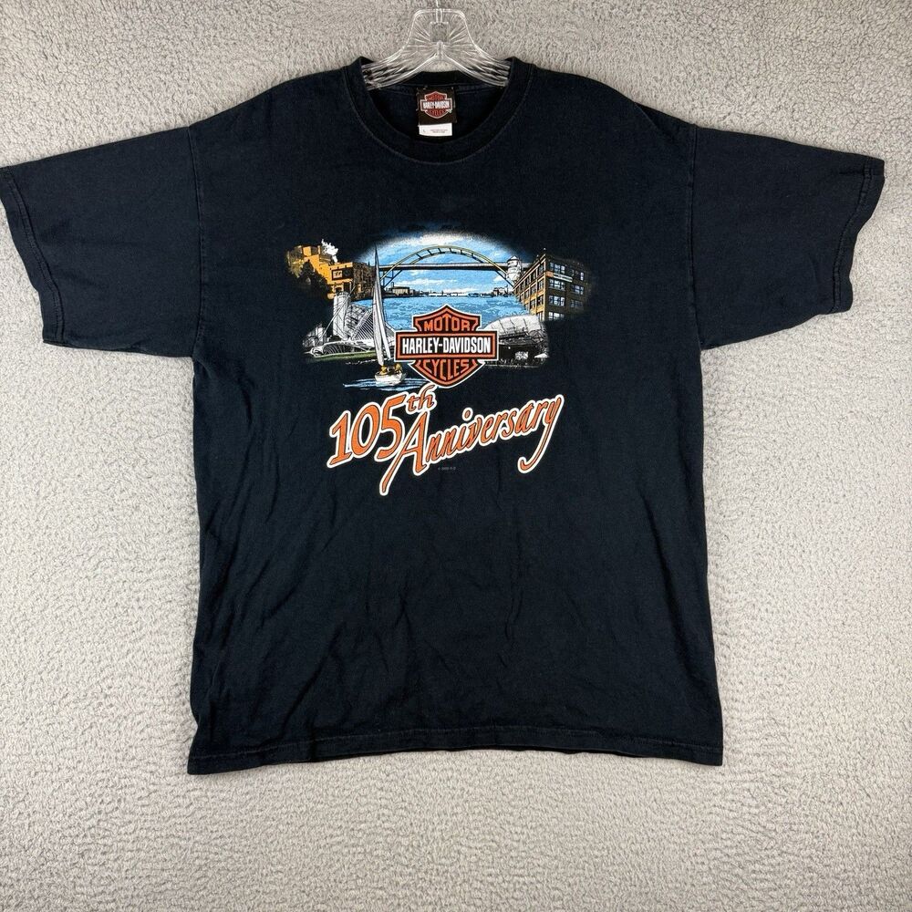 Harley Davidson Motorcycles 105th Anniversary 2008  Shirt Large Milwaukee